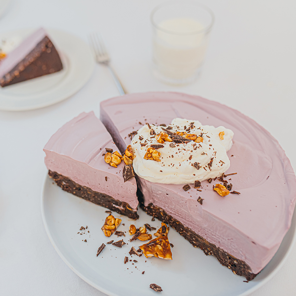 Tarte congelée au chocolat, au beurre d&rsquo;arachide et aux raisins, une recette savoureuse par Lassonde Service Alimentaire