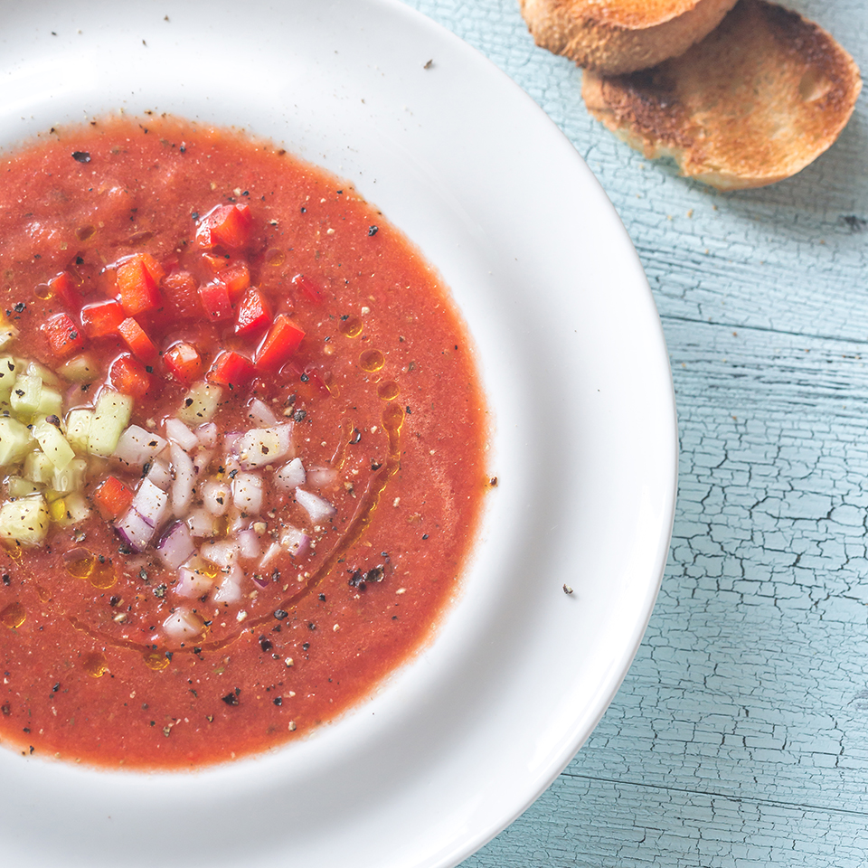 Notre gaspacho, une recette savoureuse par Lassonde Service Alimentaire